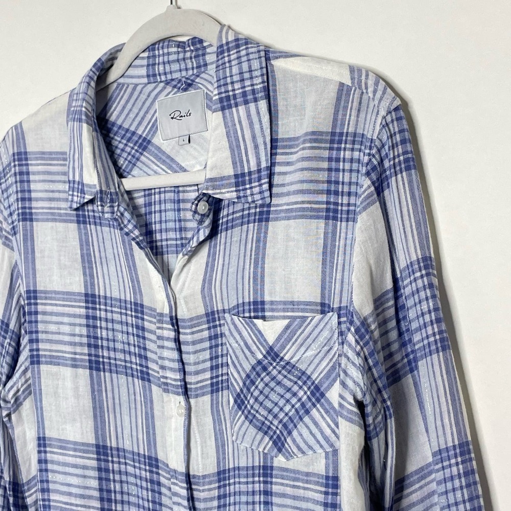 Rails Charli Plaid Button Down Shirt Large - Picture 5 of 8